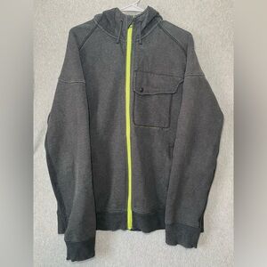 Lululemon Men’s Full Zip Hoodie Jacket Sweatshirt Snap Pockets Gray XL